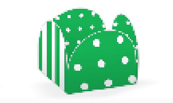 50 Forminhas Listras Poá Verde/Branco Para Doces 4 Pétalas 3,3X3,3X2,2  10.38 (Nc Toys Simples)
