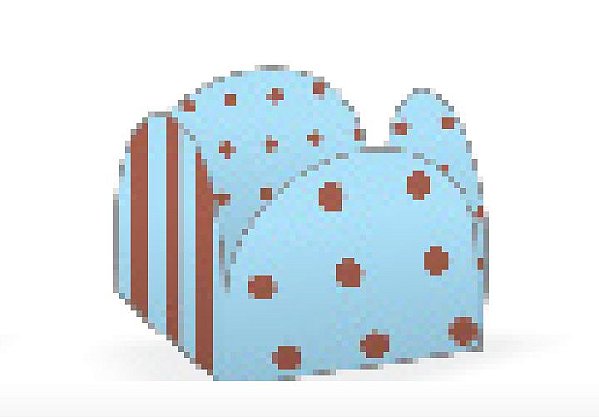 50 Forminhas Listras Poá Azul/Marrom Para Doces 4 Pétalas 3,3X3,3X2,2  10.35 (Nc Toys Simples)