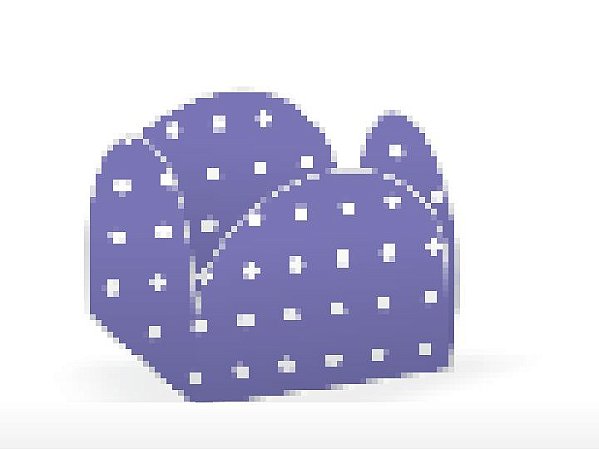 50 Forminhas Poá Roxo/Branco Para Doces 4 Pétalas 3,3X3,3X2,2  10.26 (Nc Toys Simples)