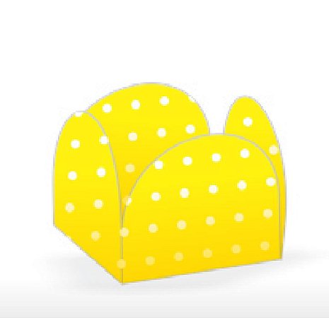 50 Forminhas Poá Amarelo/Branco Para Doces 4 Pétalas 3,3X3,3X2,2  10.16 (Nc Toys Simples) comprado 60