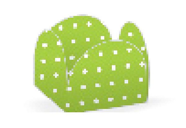 50 Forminhas Poá Verde Limão/Branco Para Doces 4 Pétalas 3,3X3,3X2,2  10.20  (Nc Toys Simples)