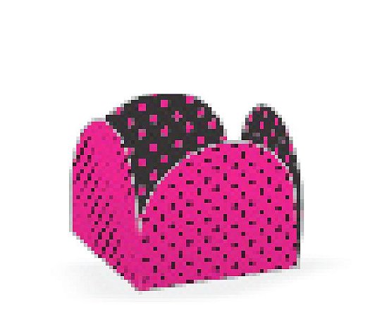 50 Forminhas Poá Pink/Preto Para Doces 4 Pétalas 3,3X3,3X2,2  10.53 (Nc Toys Simples)
