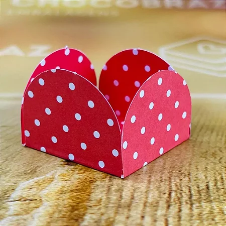 50 Forminhas Poá Vermelho/Branco Para Doces 4 Pétalas 3,3X3,3X2,2 10.17 (Nc Toys Simples) comprado 60