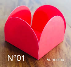 50 Forminhas Vermelha Para Doces 4 Pétalas 3,3X3,3X2,2 10.4 (Nc Toys Simples)