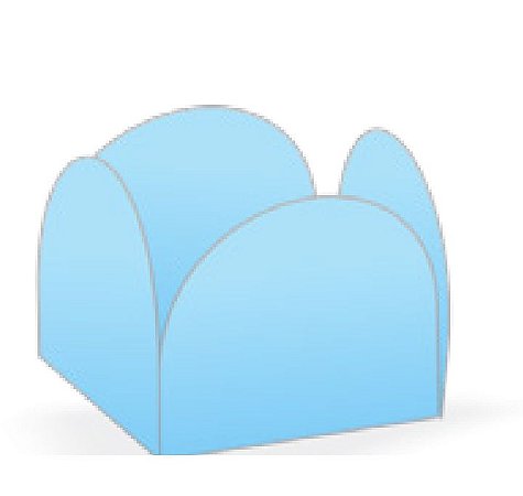 50 Forminhas Azul Claro Para Doces 4 Pétalas 3,3X3,3X2,2  10.6 (Nc Toys Simples)