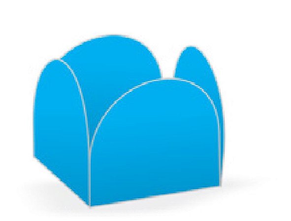 50 Forminhas Azul Para Doces 4 Pétala Mini 3X3X2 Cm  (70.5) Nc Toys Mini