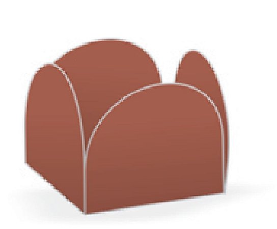 50 Forminhas Marrom Para Doces 4 Pétala Mini 3X3X2 Cm  (70.14) Nc Toys Mini