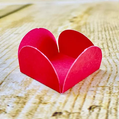 50 Forminhas Vermelho Para Doces 4 Pétala Mini 3X3X2 Cm (70.4) Nc Toys Mini