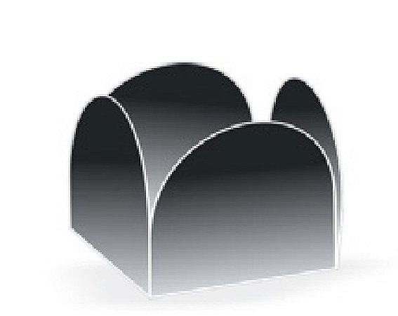 50 Forminhas Preta Para Doces 4 Pétala Mini 3X3X2 Cm  (70.2) Nc Toys Mini