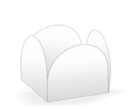 50 Forminhas Branca Para Doces 4 Pétala Mini 3X3X2 Cm  (70.1) Nc Toys Mini