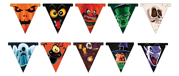 Faixa Festa Desenhos Halloween 110.7 (Nc Toys Faixa)