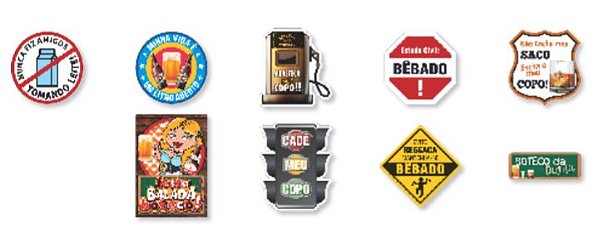 10 Placas Divertidas Festa Boteco  54.10  ( Selfie Nc Toys )