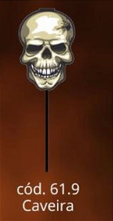 10 Palito Decorativo Halloween Caveira  61.9   ( Nc Toys )