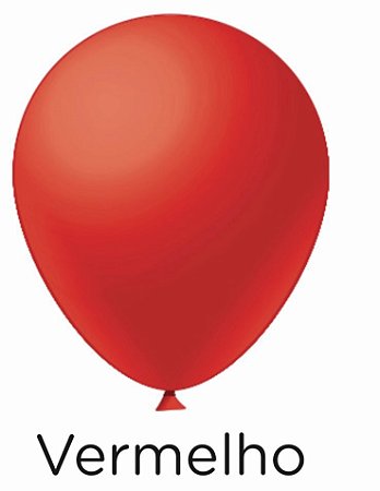 50 Balão Vermelho Liso Festa N°7 Pera Pic Pic