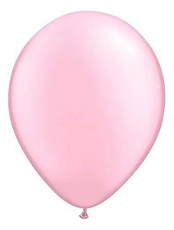50 Balão Rosa Baby Liso Festa N°7 Pera Pic Pic