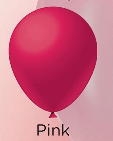 50 Balão Pink Liso Festa N°7 Pera Pic Pic