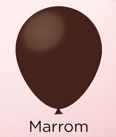 50 Balão Marrom Liso Festa N°7 Pera Pic Pic