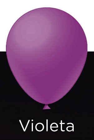 25 Balão Lilás Neon Redondo N°9 Pic Pic
