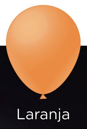 25 Balão Laranja Neon Redondo N°9 Pic Pic