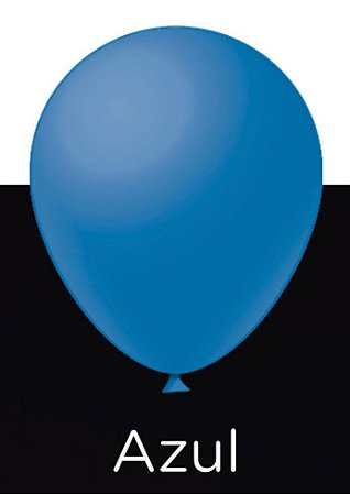 25 Balão Azul Neon Redondo N°9 Pic Pic
