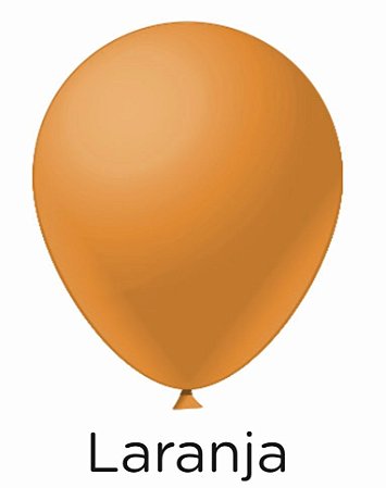 50 Balão Laranja Liso Festa N°7 Pera Pic Pic