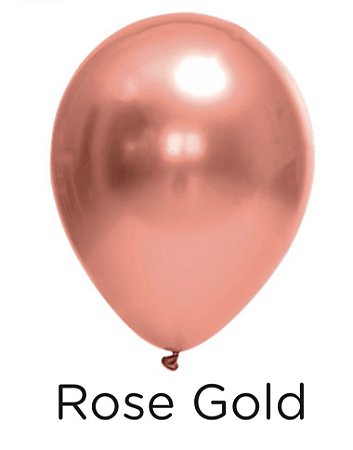 25 Balão Rosê Gold Platinado Redondo N°9 Pic Pic