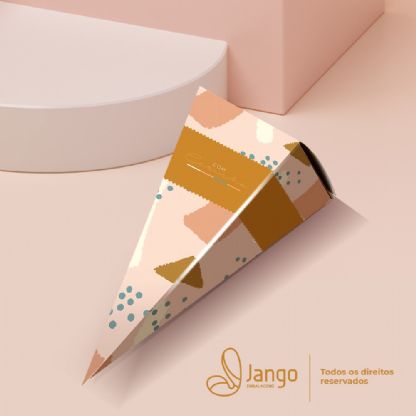 25 CAIXA CONE TRUFADO LINHA SERENIDADE- J1085