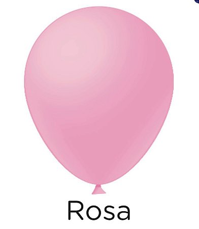 50 Balão Rosa Candy Liso Redondo Nº8 (Festball)