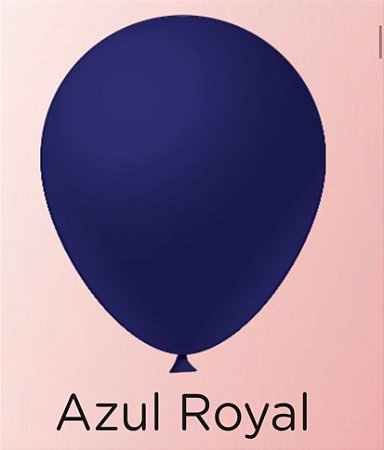 50 Balão Azul Royal Liso Redondo Nº8 (Festball)