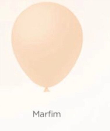50 Balão Marfim Liso Redondo Nº8 (Festball) **** Enviar areia