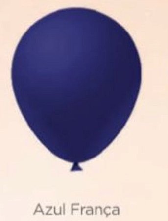 50 Balão Azul França Liso Redondo Nº8 (Festball)