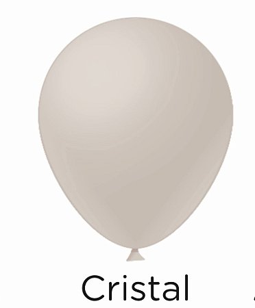 50 Balão Cristal Liso Redondo Nº8 (Festball)