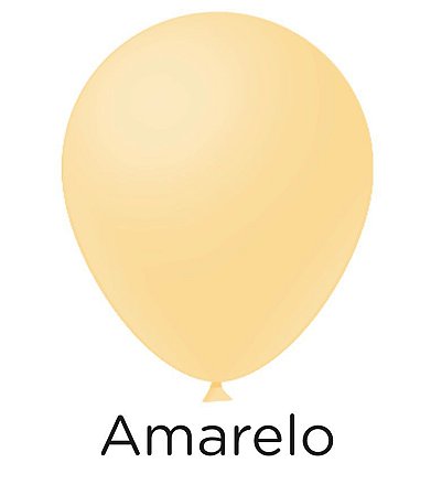 50 Balão Amarelo Candy Liso Redondo Nº7 (Festball)