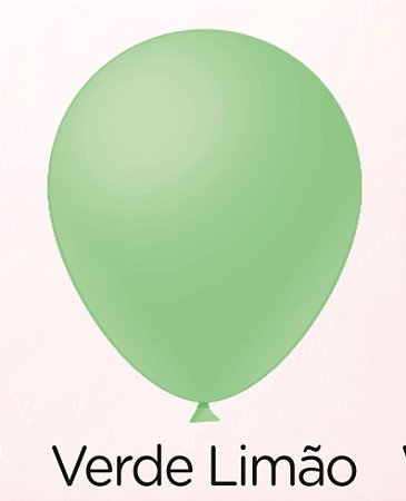 50 Balão Verde Limão Liso Redondo Nº7 (Festball)