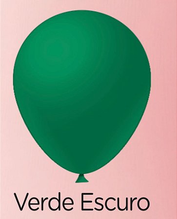 50 Balão Verde Escuro Liso Redondo Nº7  (IBB)