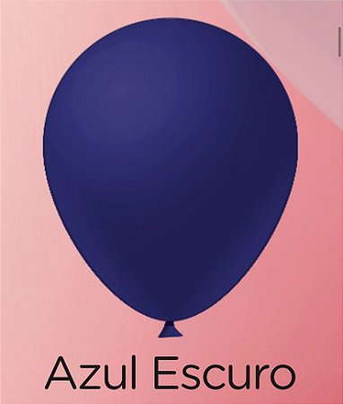 50 Balão Azul Escuro Liso Redondo Nº5 (Festball)