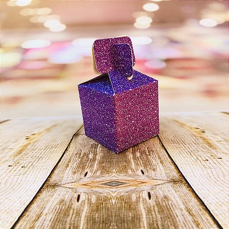 8 CAIXA LEMBRANCINHA FESTA IMITAÇÃO GLITER  ROXO  79.19  (NC TOY)
