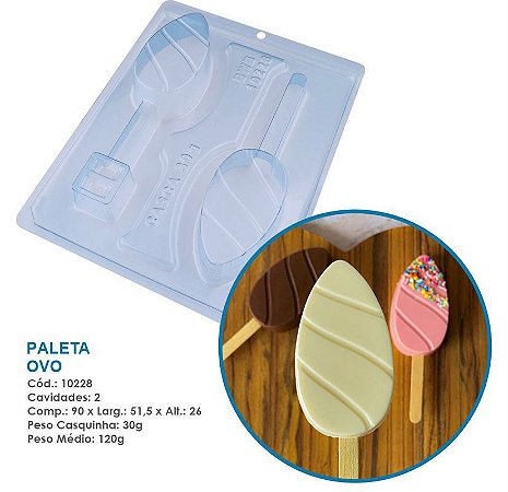 Forma Bwb Silicone Páscoa Paleta Ovo 120G Cod-10228 (Bwb Especial)  (BWB PASCOA)