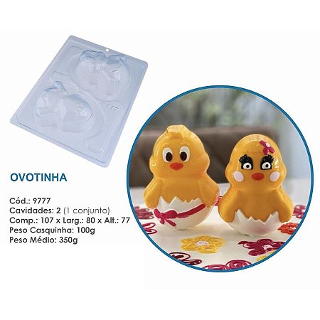 Forma Bwb Ovo De Páscoa Ovotinha 3 Partes C/ Silicone 350G Cod-9777 (Bwb Especial)  (BWB PASCOA)