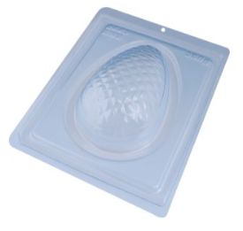 Forma Bwb Ovo Texturizado Matelasse 350 G Páscoa 3 Partes C/ Silicone Cod-9443 (Bwb Especial)  (BWB PASCOA)