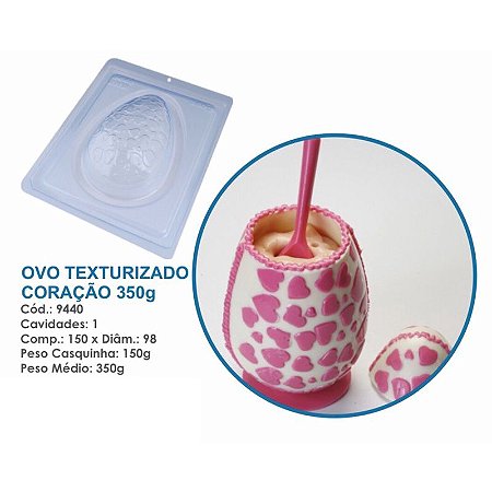 Forma Bwb Ovo Texturizado Coração 350 G 3 Partes C/ Silicone Forma Bwb Ovo Texturizado Coração 350 G 3 Partes C/ Silicone