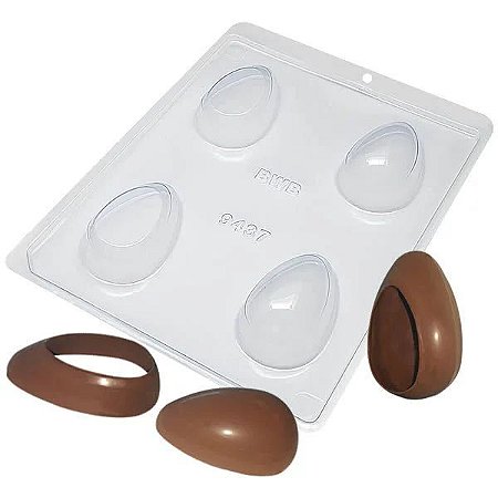 Forma Bwb Ovo Toca Do Coelho 50 G Páscoa 3 Partes C/ Silicone Cod-9437 (Bwb Especial)  (BWB PASCOA)