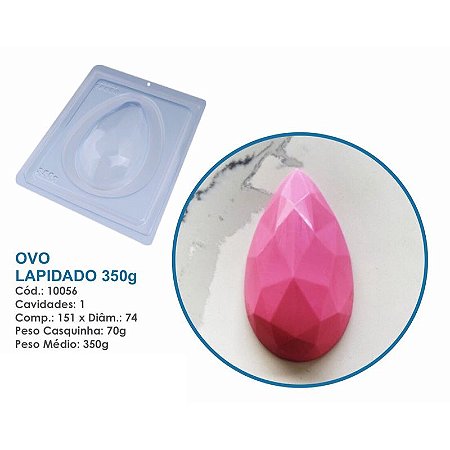 Forma Bwb Ovo Lápidado 350G De Páscoa  3 Partes C/ Silicone Cod-10056 (Bwb Especial)
