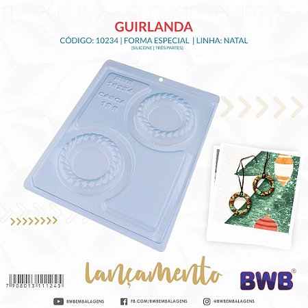 Forma Bwb Silicone De Natal Guirlanda 42G Cod-10234 (Bwb Especial)