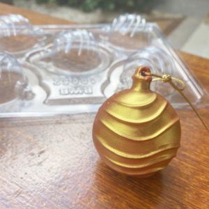 Forma Bwb Bolinha De Natal Listrada 3 Partes C/ Silicone 50G Cod-10052 (Bwb Especial)