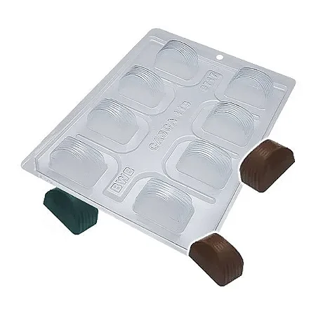 Bombom Recheado Listrado Forma Bwb Com Silicone 27G 3 Partes Cod-9717 (Bwb Especial)