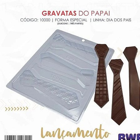 Forma Bwb Gravata S Do Papai Dia Dos Pais 3 Partes C/ Silicone 75G Cod-10000 (Bwb Especial)