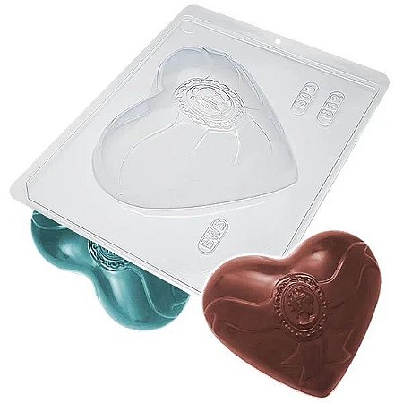 Forma Bwb Coração Camafeu 3 Partes C/ Silicone Cod-832 (Bwb Especial)