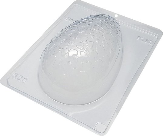 Forma Bwb Ovo Texturizado Coração P 500G 3 Partes C/ Silicone Cod-9333 (Bwb Especial)  (BWB PASCOA)