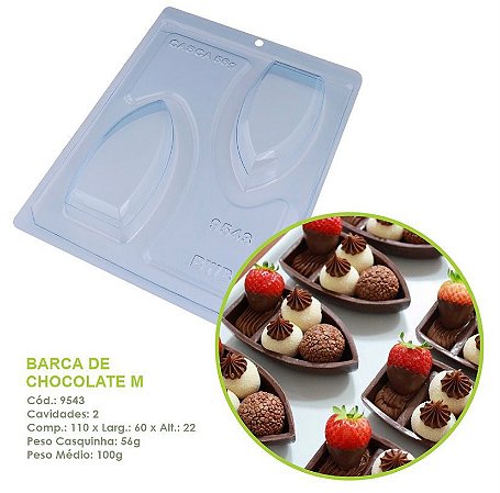 Forma Bwb Silicone Barca De Chocolate M 3 Partes 100G Cod- 9543 (Bwb Especial)